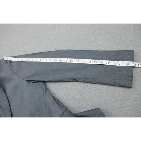 Banana Republic Blazer Mens 44R Gray Cotton Blend Stretch Tailored Fit 2 Buttons - Picture 7 of 9